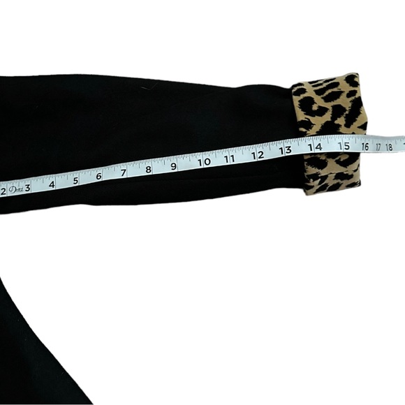 Vintage Bloomingdales Double Breasted Blazer Wool Leopard Animal Print Size 4 - Picture 6 of 9